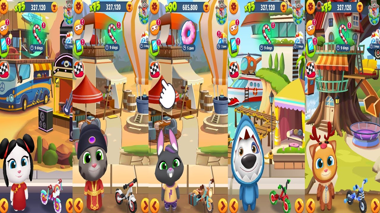 Tom Gold Run.Angela vs Tom vs Becca vs Hank vs Ginger Gameplay Android#50