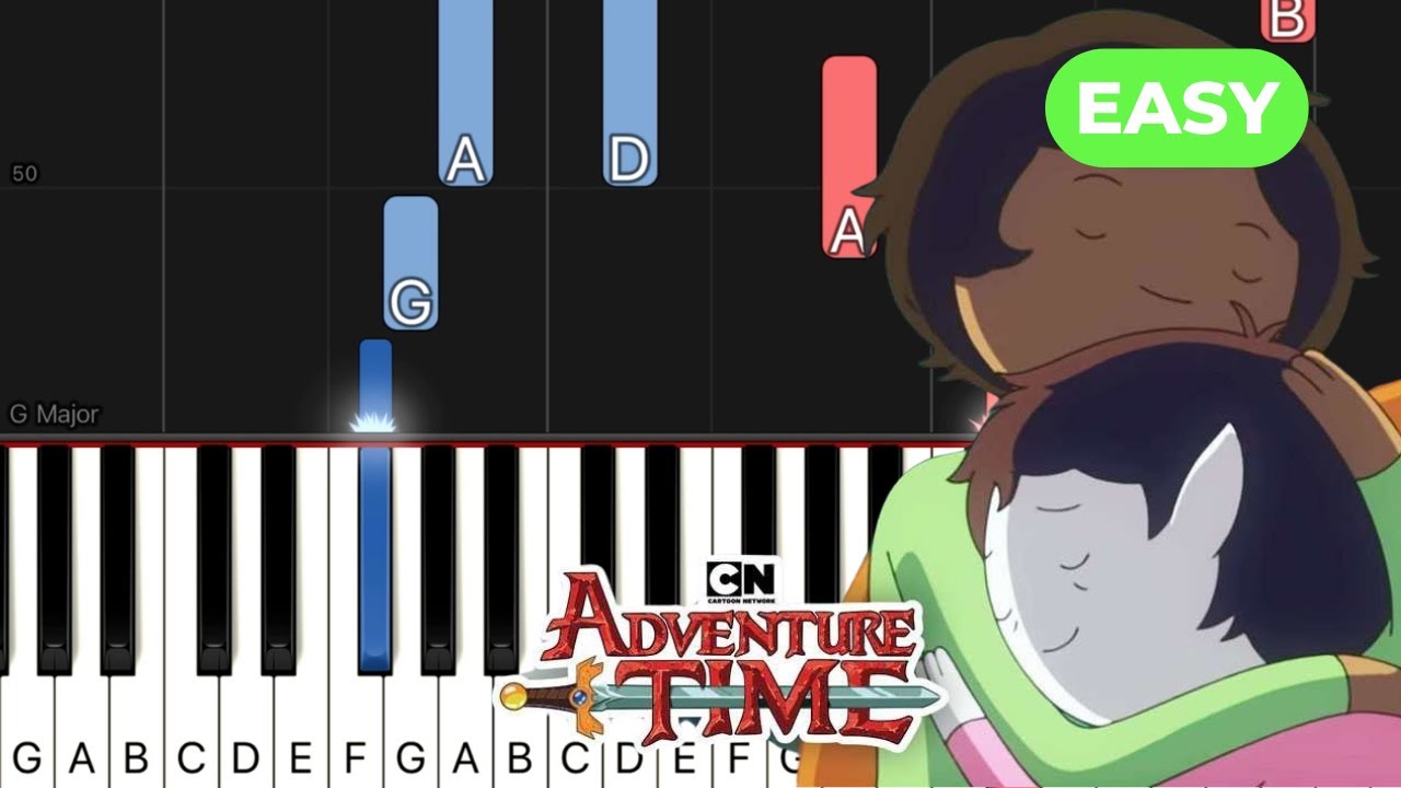 Adventure Time - Everything Stays EASY Piano Tutorial + Sheets