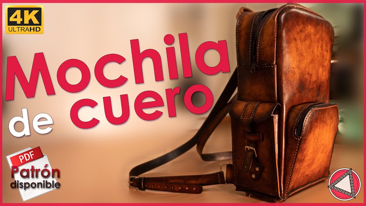 Cómo hacer una MOCHILA de CUERO - PATRÓN incluido - DIY Tutorial