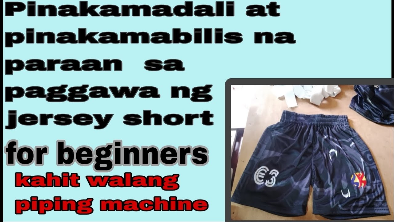 Paano manahi ng jersey short for beginners