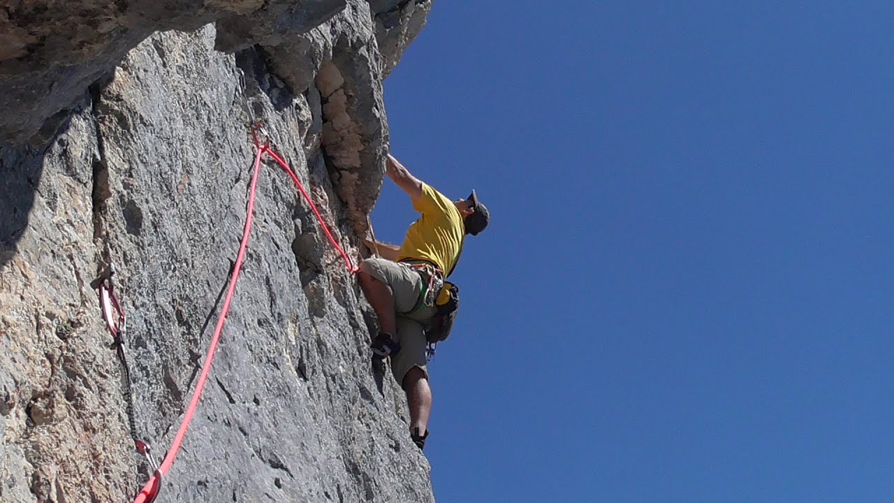 Klettern Rotspitze Rofan - klettern in der Sonne HD