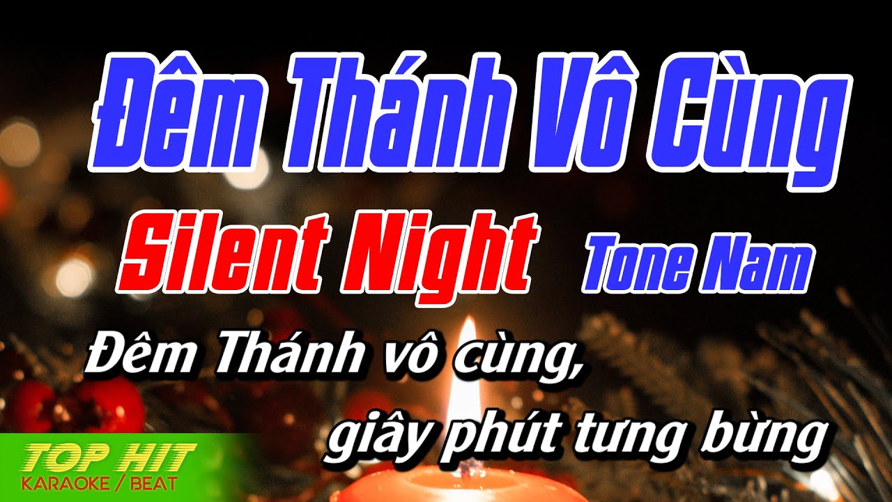 Đêm Thánh Vô Cùng (Silent Night) Karaoke Tone Nam | Thánh Ca Nhạc Sống Dễ Hát TOP HIT KARAOKE