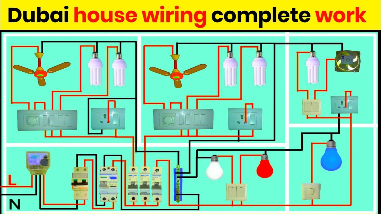 Complete electrical house wiring | house wiring diagram | house wiring inverter connection | #Usman
