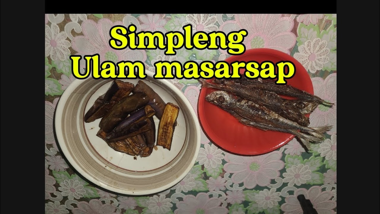 Simpleng ulam sa hapunan pero masarap pritong gigi at pritong talong