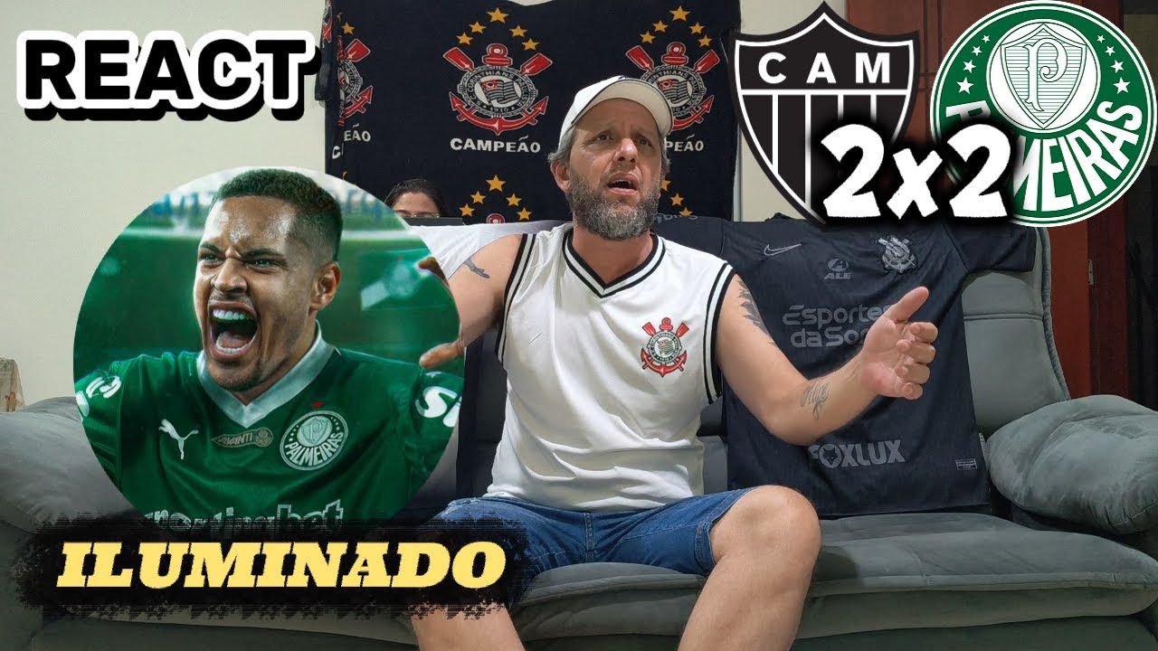 REACT Atlético MG 2x2 Palmeiras - VITOR ROQUE SALVA O PALMEIRAS NA ESTRÉIA DO BRASILEIRÃO!