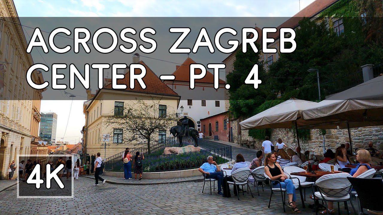 Pt. 4. Walk Across Zagreb Center: North to South, Croatia - July 2025 - 4K UHD Virtual Travel