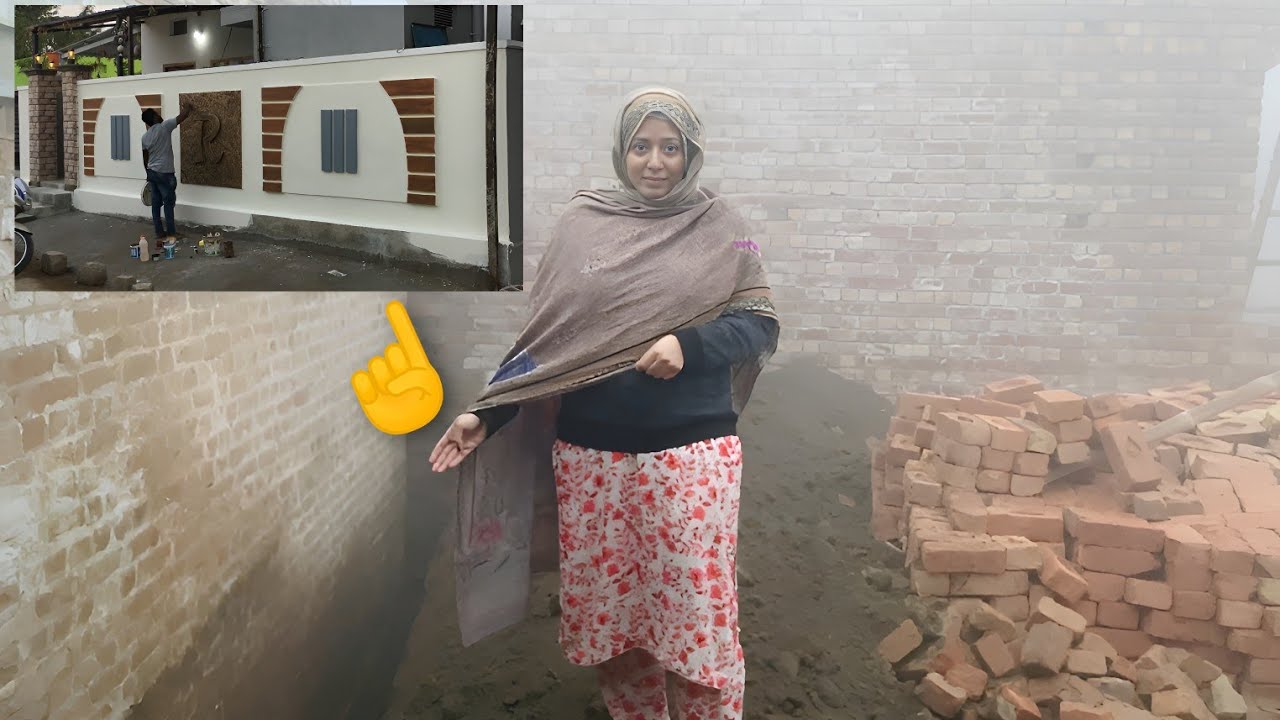 Boundary wall ka design Kaisa hoga || Kam start kar diya 😲