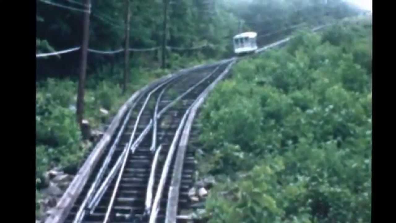 Haas Family riding Mount Beacon Incline Railway, Beacon NY - 1957