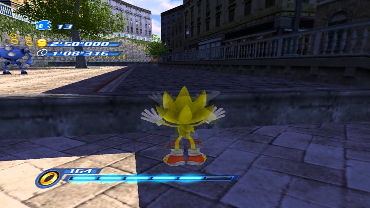 Sonic Unleashed PS2 - Super Sonic in Rooftop Run