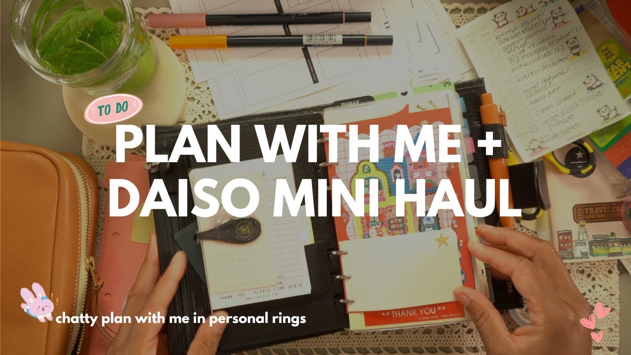 Plan With Me | Let's Decorate My Moterm  Planner Dividers & Daiso Mini Haul