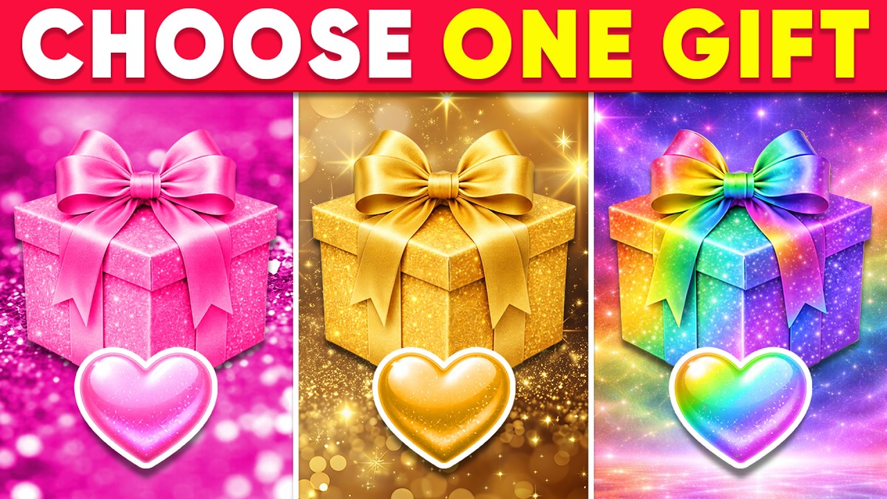 Выберите свой подарок: 💗 Розовый, 💰 Золотой или 🎁 Подарок-сюрприз