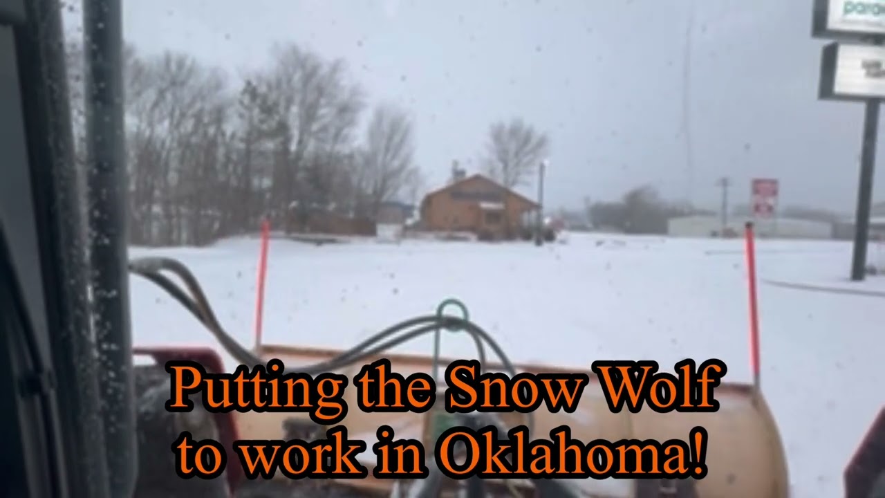 Putting the @SnowWolfPlows to work in Oklahoma!