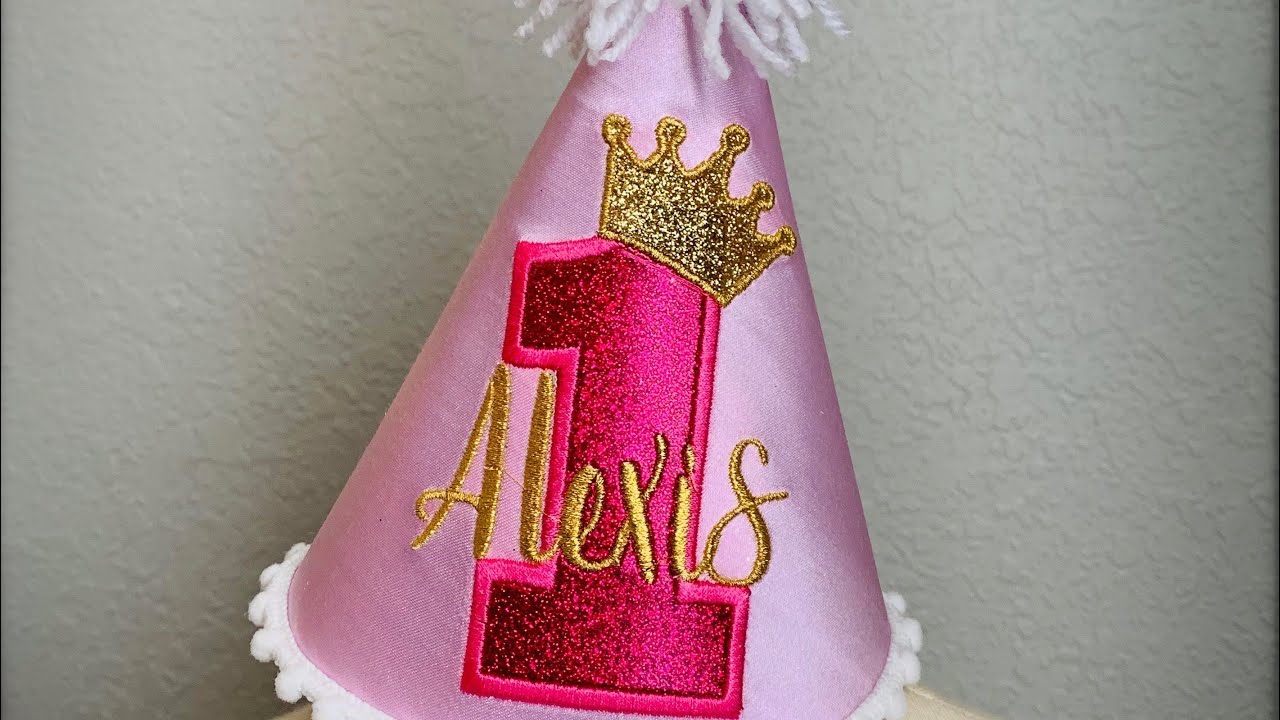 How to make a personalized party hat using a brother pe800 pe770