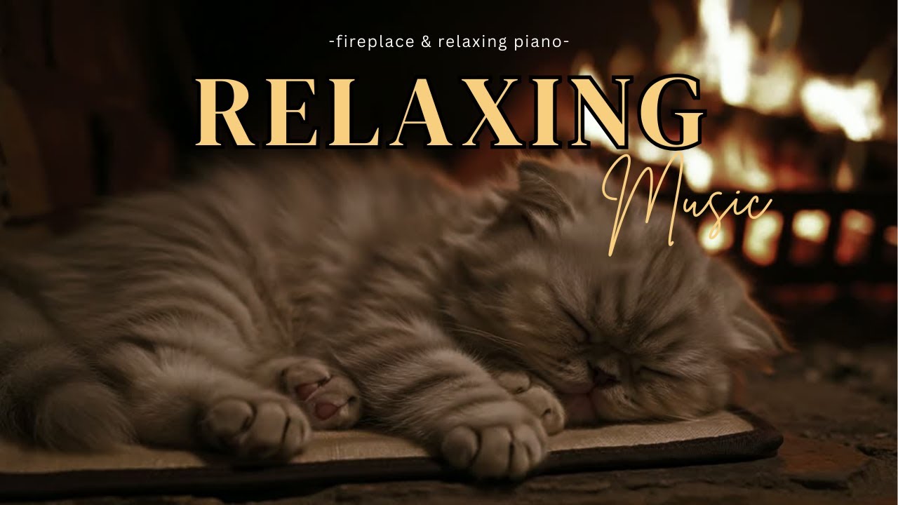 Fireplace & Piano Music for a Cozy Night