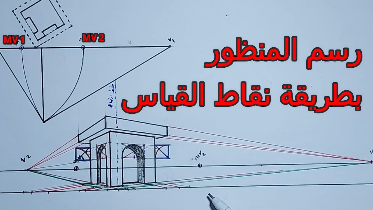رسم منظور بطريقة نقاط القياس Mv1   ,  MV2