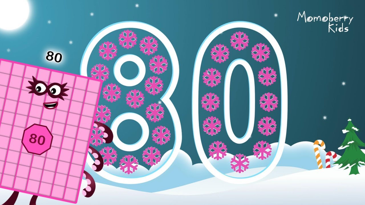 Numberblocks 80 Magic Run Special Christmas - Numberblocks Adventure | Number Counting Go Snowy