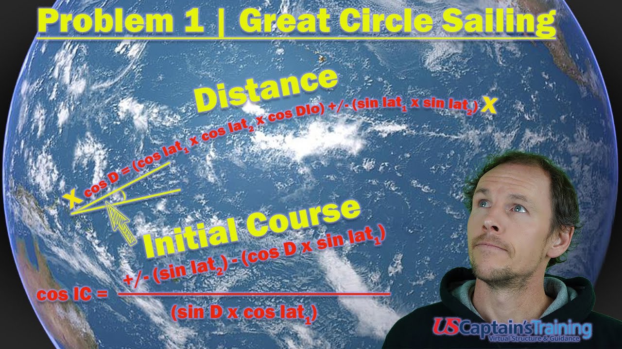 Great Circle Sailing | Problem 1 | Distance & Initial Course