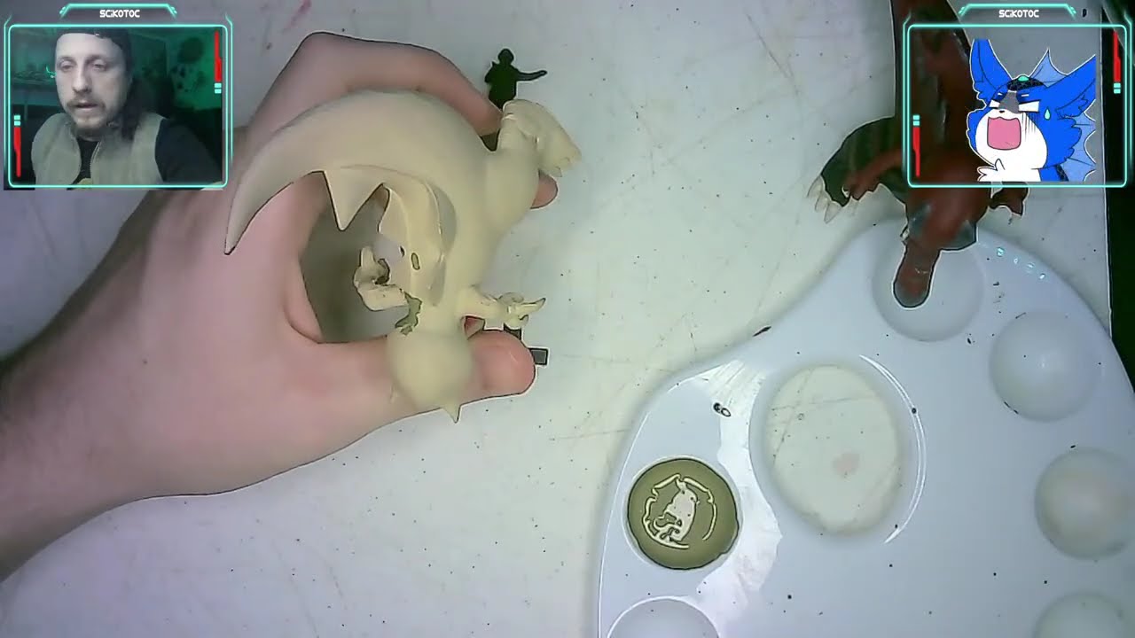 Painting Baryondile (Our Baryonyx) - Night 3 - PokeHistoric Park - SciKotoc Gaming