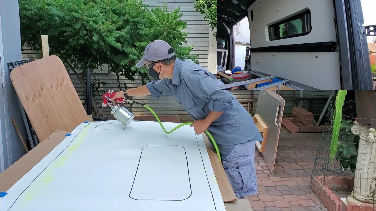 Van Build-2019 Mercedes Sprinter -Wall Panels fabric upholstery