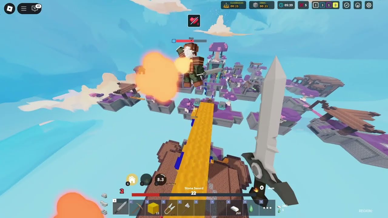 Almost At The First Angel Wings Win Effect... (Roblox Bedwars)