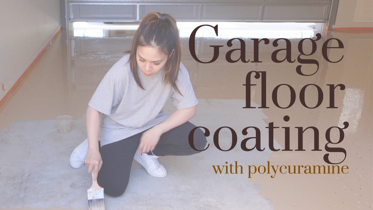 DIY Garage Floor Coating with Rust-oleum Rocksolid Polycuramine| Garage Makeover