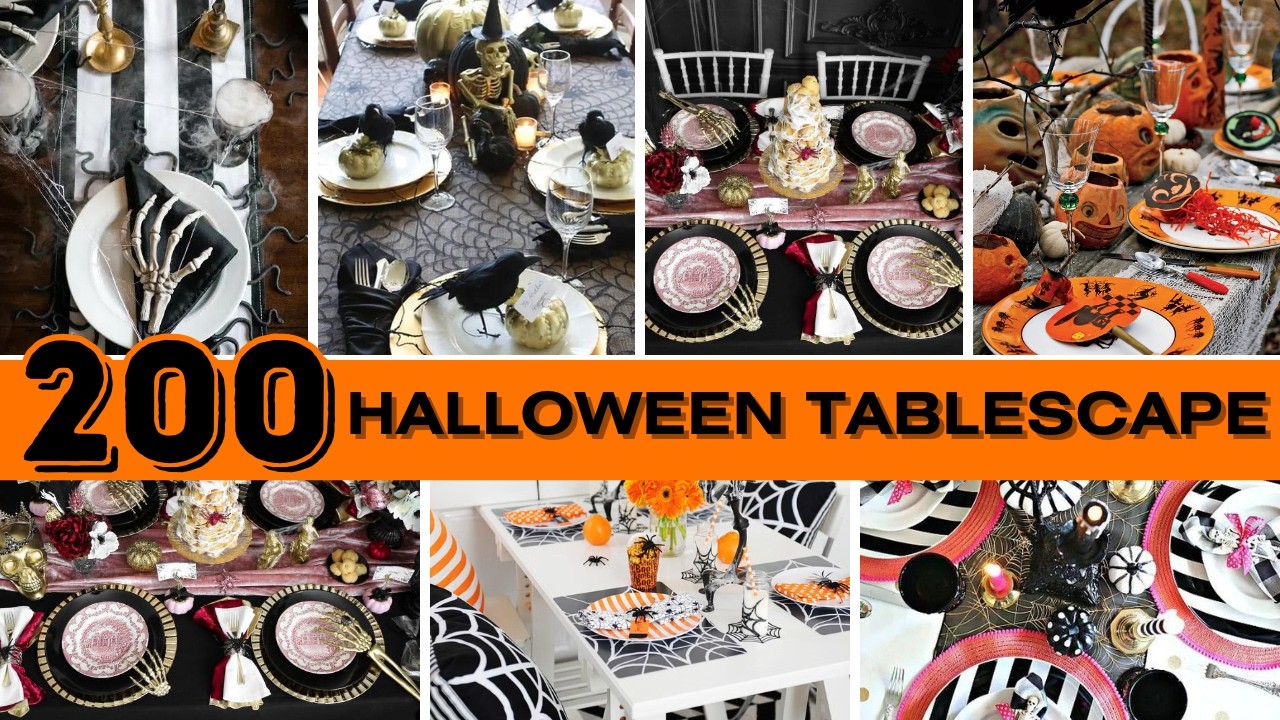200+ Best Halloween Table Decor Ideas | Spooky Tablescapes, Centerpieces & Settings