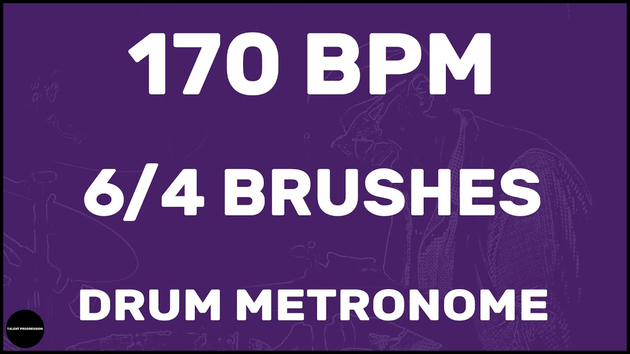 6/4 Brushes | Drum Metronome Loop | 170 BPM