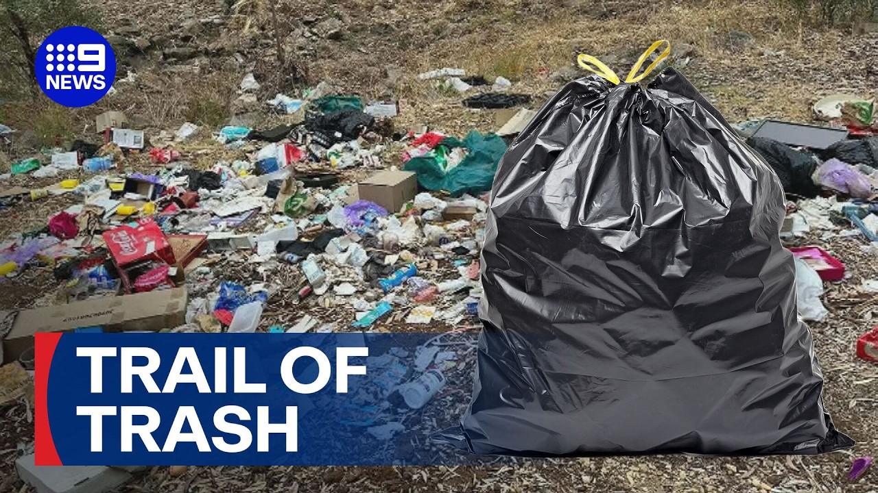 Is this a walking trail or a dumping ground? | 9 News Australia