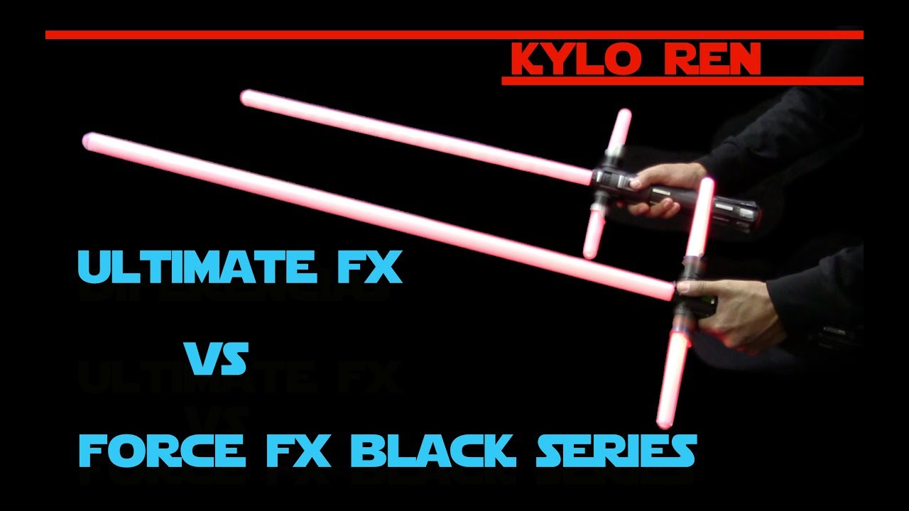 Comparacion KYLO REN Sable de Luz ULTIMATE Fx VS BLACK SERIES Force FX Star Wars Lightsaber Hasbro