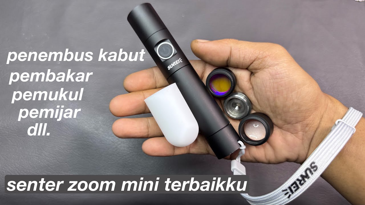 SUNREI F2000 senter mini zoom terang yang multifungsi