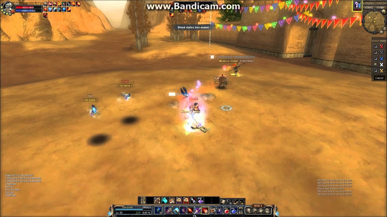 Silkroad 80cap pvp İNT BOW VS STR BLADE - GLAVİE