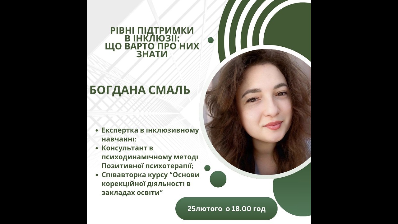 Вебінар з Богданою Смаль  Рівні підтримки