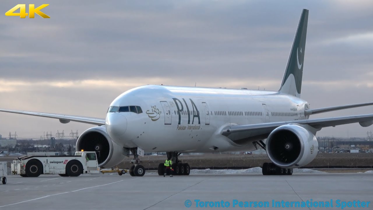 [4K] GE90 Engine Start Up! Pakistan Int'l Airlines [AP-BGZ] RWY 33R (Toronto Pearson) 3/22/2019