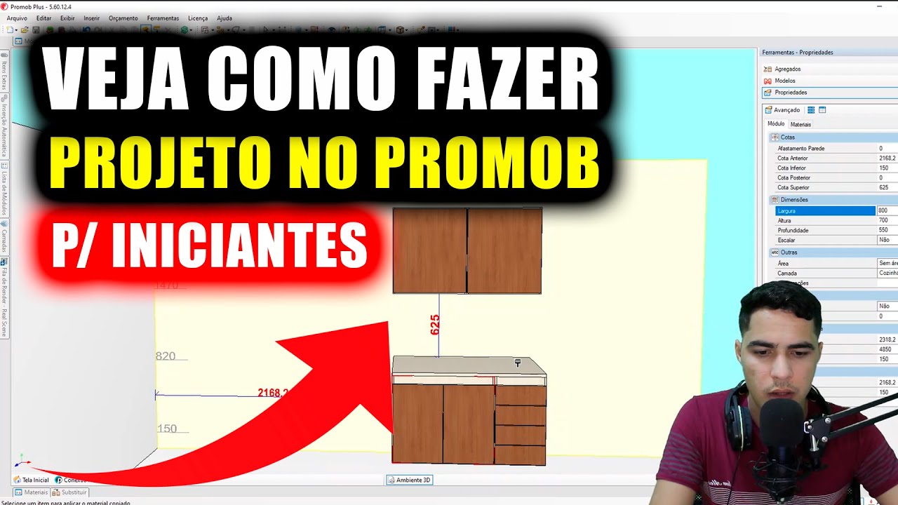 VEJA COMO FAZER PROJETO NO PROMOB -  Iniciantes