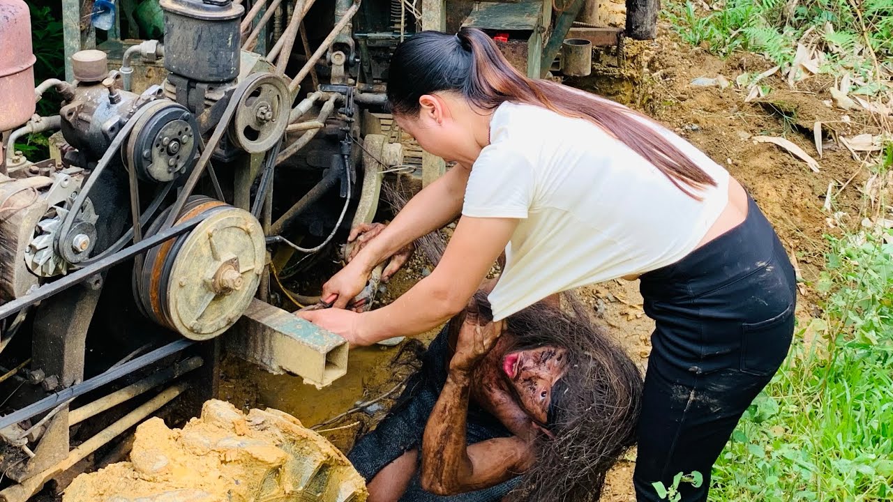 The country girl's car overcame extremely difficult roads.