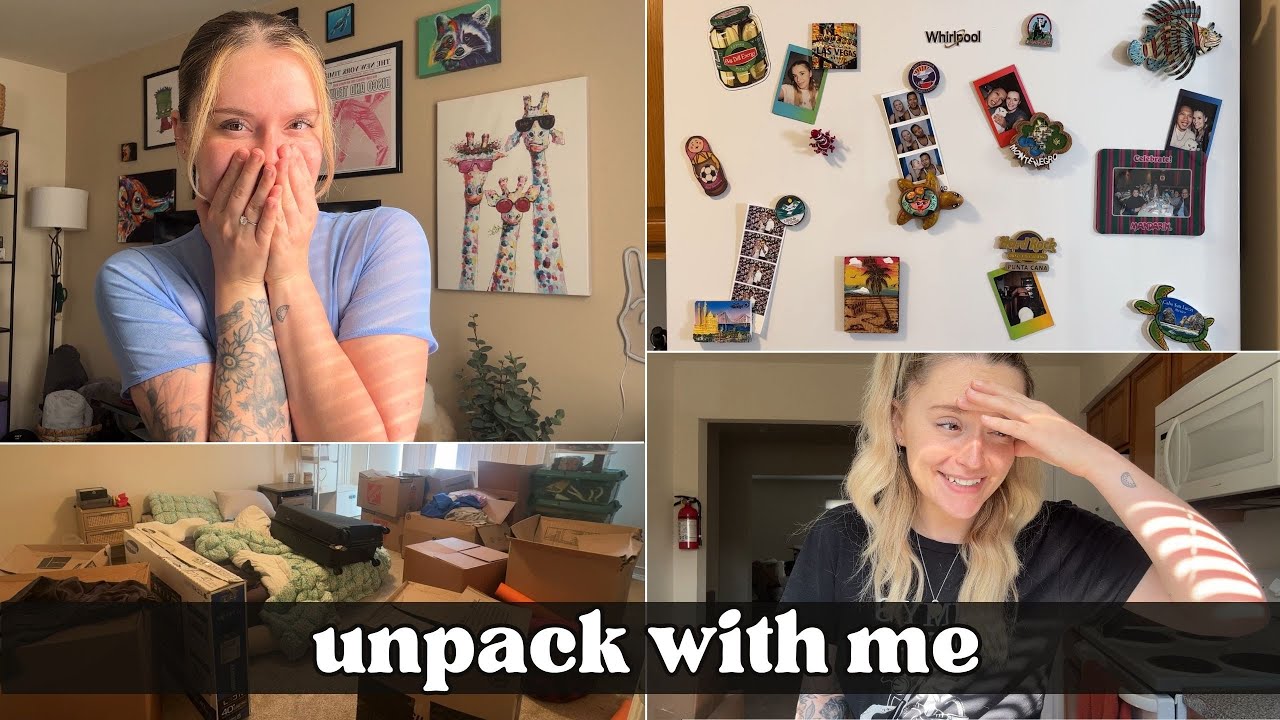 Moving Vlog Part 2 | unpacking everything, organizing the chaos & attempting to decorate!