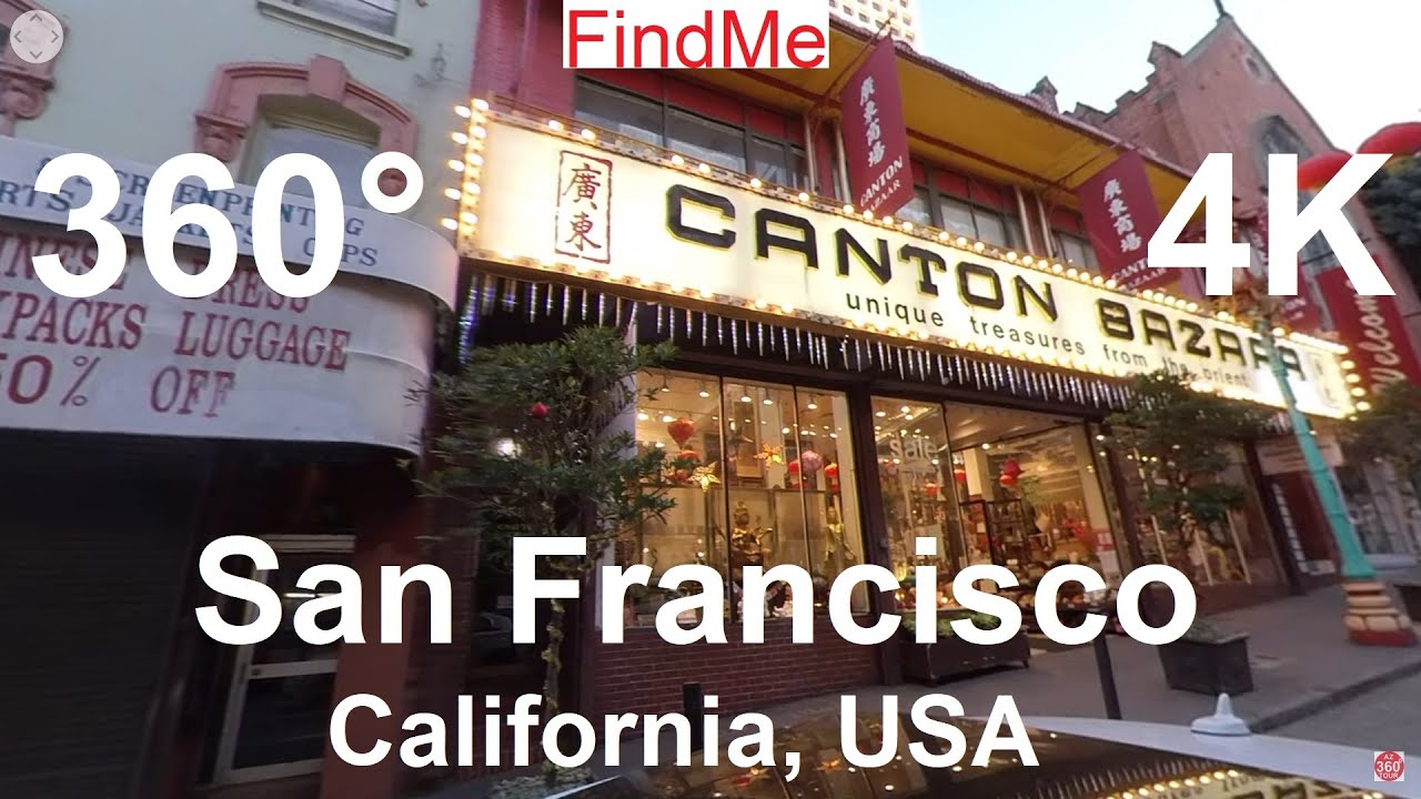 VR 360° San Francisco Driving Tour - Golden Gate Bridge to Downtown & Chinatown - Autumn 2020 4K
