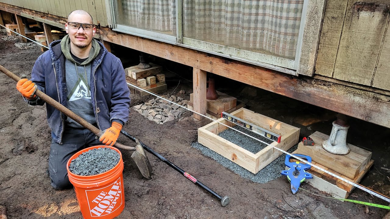 Cabin Rot Repair Continues! Footing Excavation & Base Rock