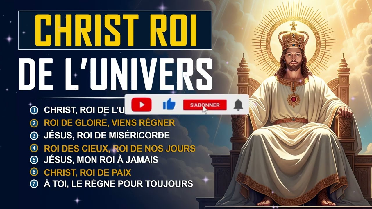 Christ Roi de l&rsquo;Univers &ndash; 7 Belles chansons de Louange et d&rsquo;Adoration pour c&eacute;l&eacute;brer le Christ-Roi