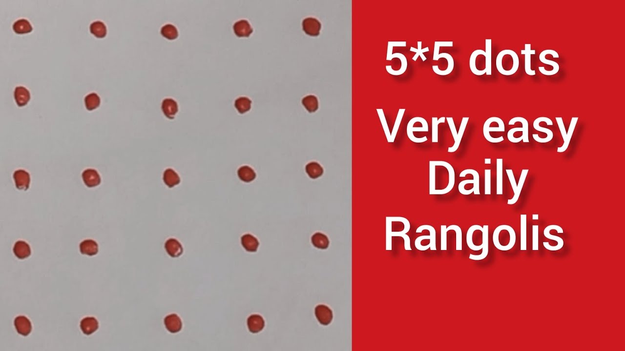 5*5 dots rangolis🌸 easy rangolis🌸letest muggulu🌸 trending muggulu🌸