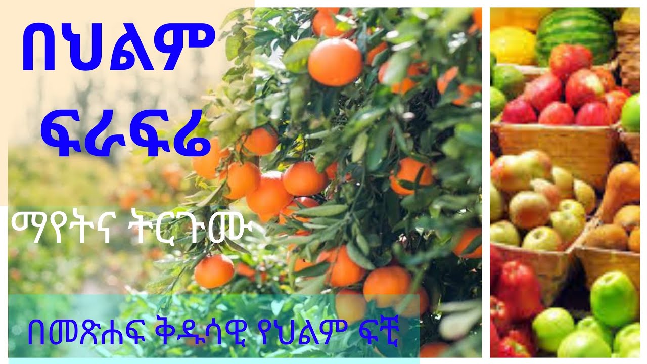 የህልም ፍቺ: ፍራፍሬ ማየት በመጽሐፍ ቅዱሳዊ የህልም ፍቺ  (@Ybiblicaldream )