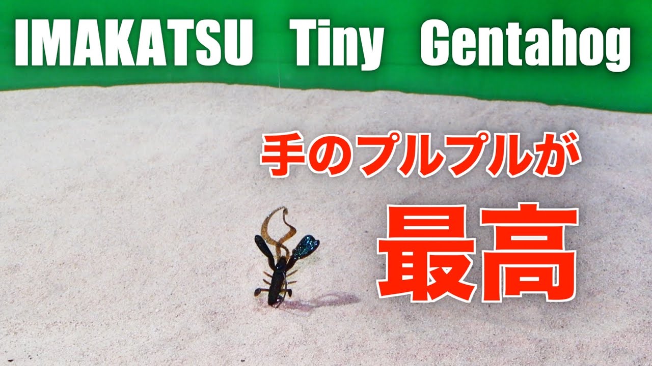 【バス釣り】イマカツ 「タイニーゲンタホッグ」魅惑のプルプルアクション #バス釣り