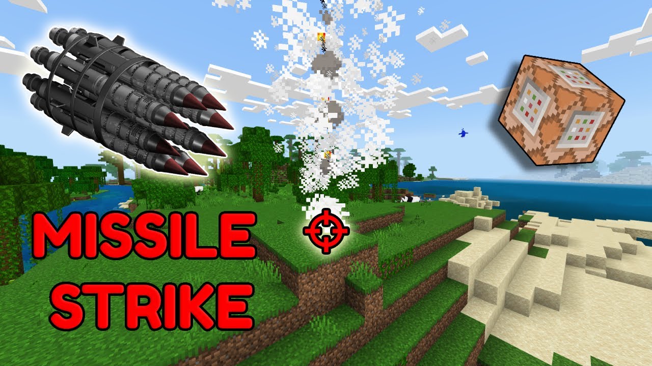 Minecraft Bedrock: как сделать ракетный удар/воздушный удар | Руководство по командному блоку Bed...