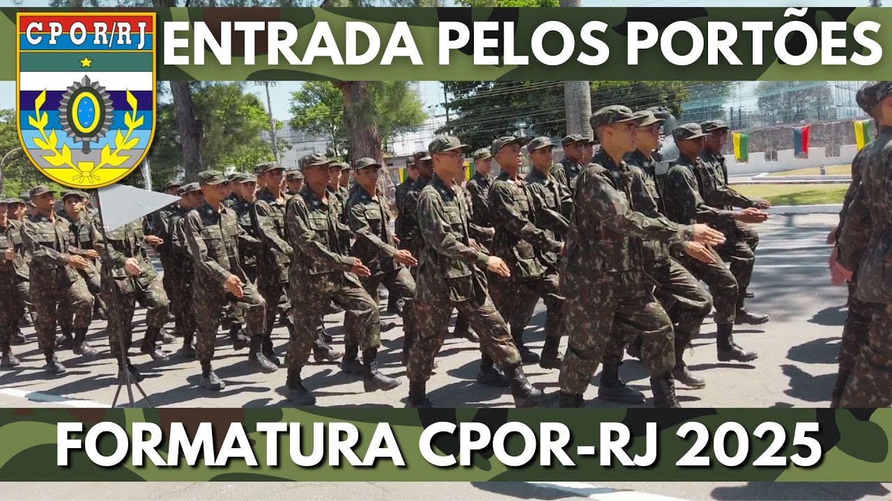 ALUNOS DO CPOR-RJ NA CERIMÔNIA DE ENTRANDA PELOS PORTÕES
