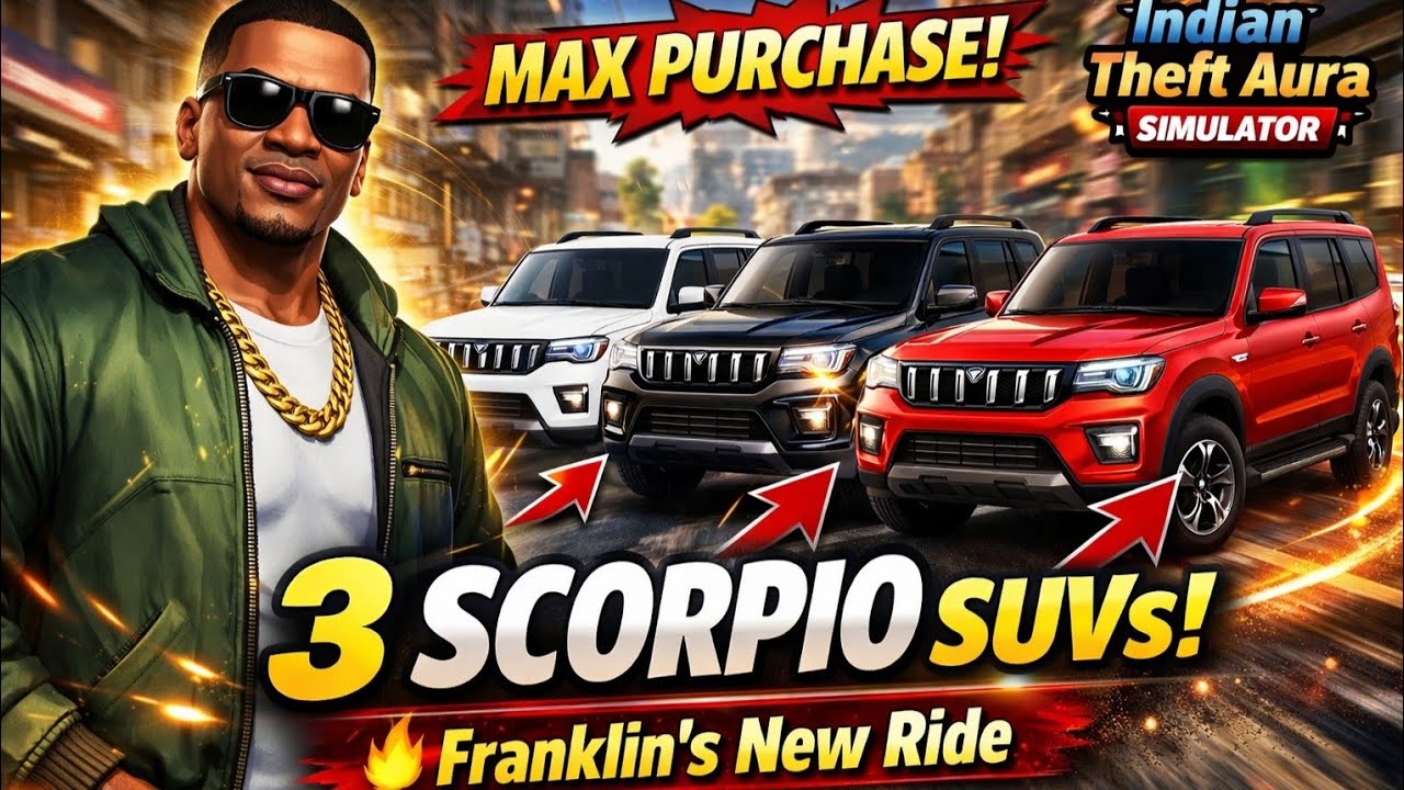 🔥 Franklin Buys 3 Scorpio SUVs 🚙🚙🚙 | Indian Theft Aura Simulator Gameplay