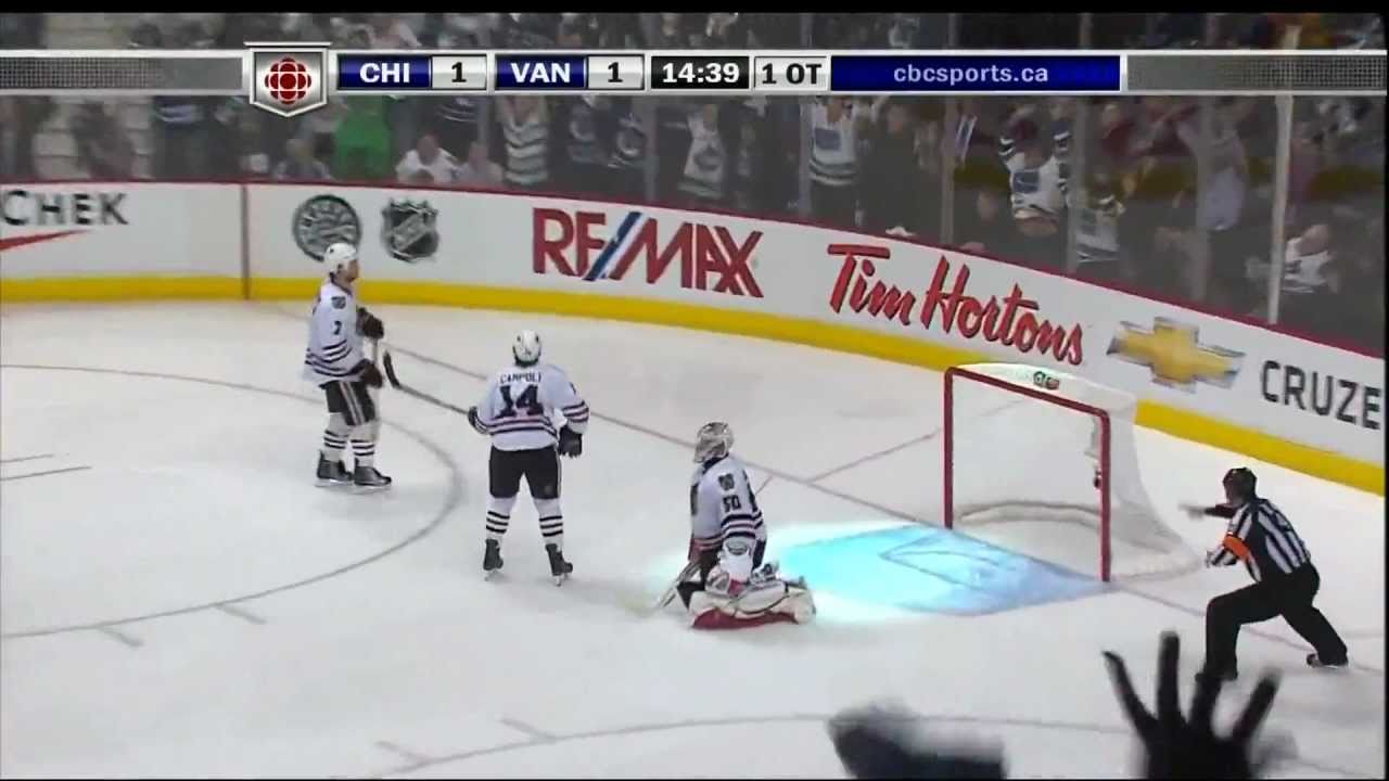 Alex Burrows - OT Goal Vs. Chicago (Game 7) - 2011 Playoffs - HD