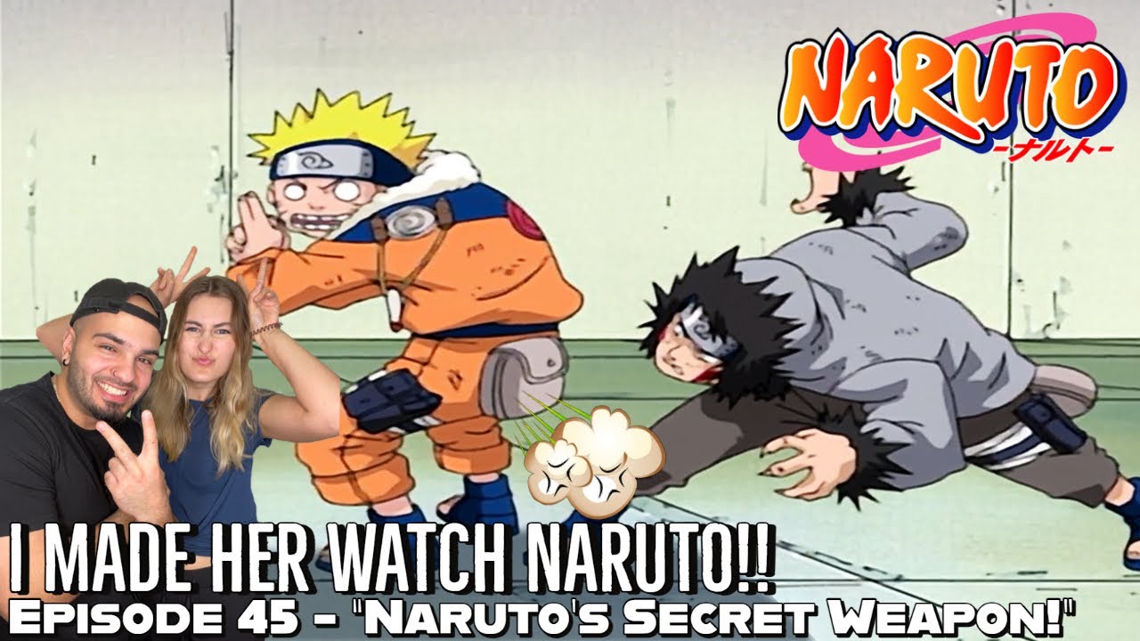 NARUTO FARTS IN KIBA'S FACE AND WINS!! UZUMAKI BARRAGE DEBUT!! Girlfriend's Reaction Naruto Ep. 45