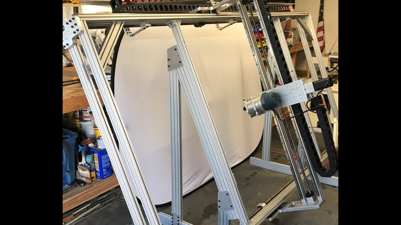1. HOME BUILT CNC MACHINE, ROUTER, CAD DESIGN, ALUMINUM 6061 CUTTING, 80/20