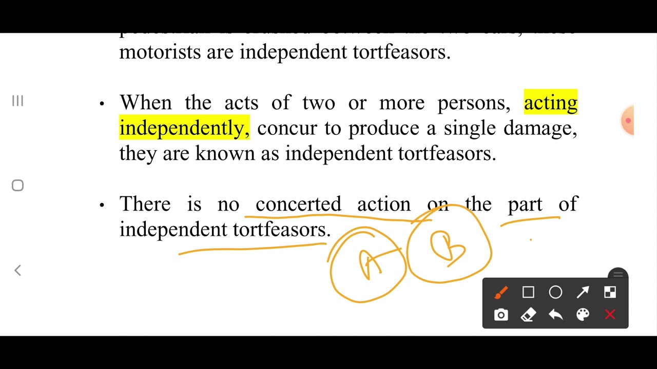 Independent and Joint tortfeasors