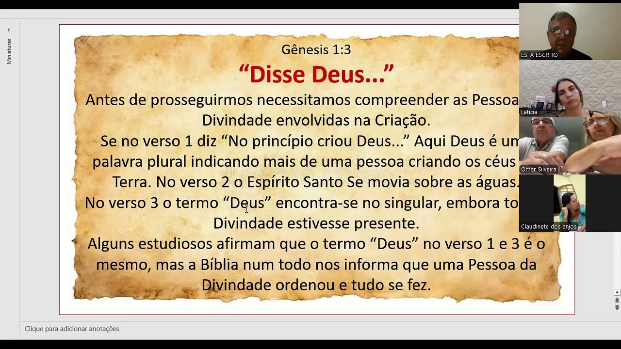 DO CAOS PARA A ORDEM - A CRIAÇÃO